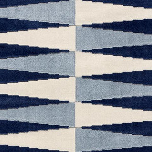 Schumacher Backgammon Cut Velvet  Fabric 83200  / Blue