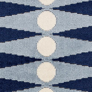Schumacher Backgammon Cut Velvet  Fabric 83200  / Blue
