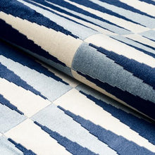 Load image into Gallery viewer, Schumacher Backgammon Cut Velvet  Fabric 83200  / Blue
