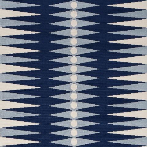 Schumacher Backgammon Cut Velvet  Fabric 83200  / Blue