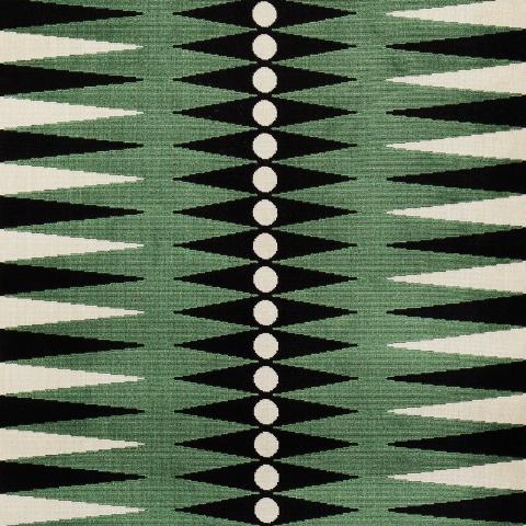 Schumacher Backgammon Cut Velvet  Fabric 83202 / Green