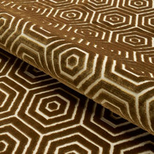 Load image into Gallery viewer, Schumacher Bees Knees Cut Velvet Fabric  83210 / Gold