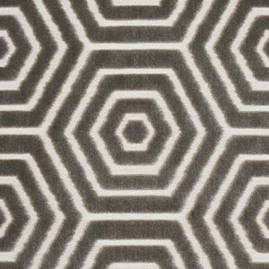 Schumacher Bees Knees Cut Velvet Fabric 83212 / Grey