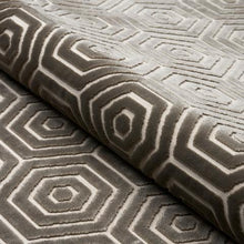 Load image into Gallery viewer, Schumacher Bees Knees Cut Velvet Fabric 83212 / Grey
