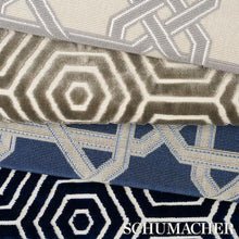 Load image into Gallery viewer, Schumacher Bees Knees Cut Velvet Fabric 83212 / Grey