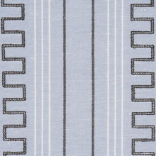 Load image into Gallery viewer, Schumacher Greco Stripe Fabric 83230  /  Chambray