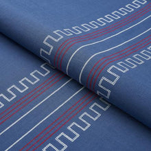 Load image into Gallery viewer, Schumacher Greco Stripe Fabric 83231 / Navy