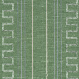 Schumacher Greco Stripe Fabric 83232  / Green