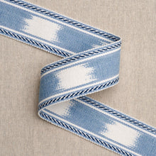 Load image into Gallery viewer, Schumacher Banyan Tape Narrow Trim 83241 / Sky