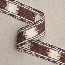 Load image into Gallery viewer, Schumacher Banyan Tape Narrow Trim 83244 / Brown