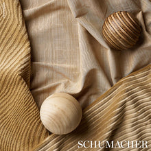 Load image into Gallery viewer, Schumacher Beau Cotton Linen Moiré Fabric 83252 / Soft Gold