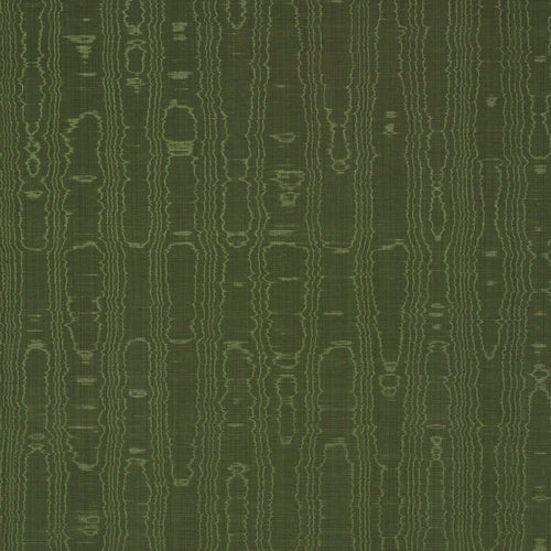 Schumacher Beau Cotton Linen Moiré Fabric 83253 / Olive