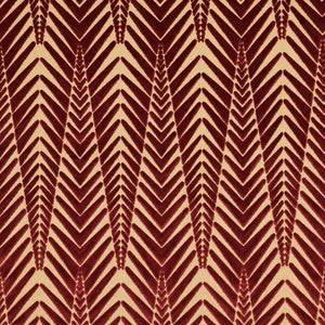 Schumacher Zebra Velvet Fabric 83401 / Gold Plum