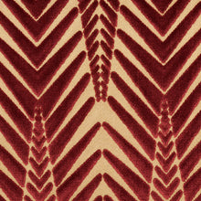Load image into Gallery viewer, Schumacher Zebra Velvet Fabric 83401 / Gold Plum