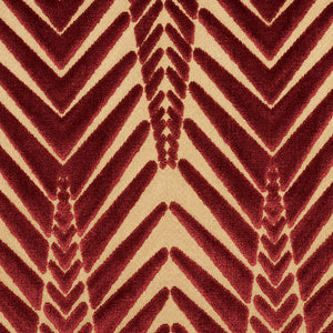Schumacher Zebra Velvet Fabric 83401 / Gold Plum