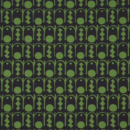 Schumacher Downtown Fabric 83412 / Green And Black