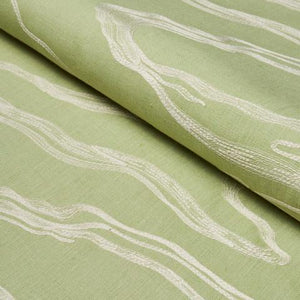 Schumacher Desert Wind Embroidery Fabric 83521 / Fern
