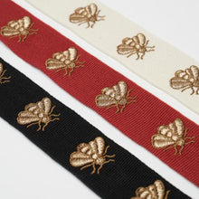Load image into Gallery viewer, Schumacher Hubert&#39;s Bees Tape Trim  83530 / Rouge &amp; Gold