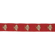 Load image into Gallery viewer, Schumacher Hubert&#39;s Bees Tape Trim  83530 / Rouge &amp; Gold