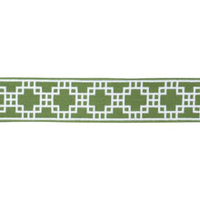 Load image into Gallery viewer, Schumacher Squared Away Trellis Tape Trim 83590 / Green