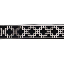 Load image into Gallery viewer, Schumacher Squared Away Trellis Tape Trim 83593 / Black