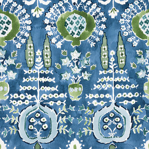 Set of Two Made to Order Thibaut Mendoza Suzani Side Drapery Panels