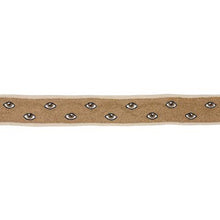 Load image into Gallery viewer, Schumacher Mind&#39;s Eye Beaded Tape Trim 83620 / Brown &amp; Gold