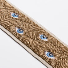 Load image into Gallery viewer, Schumacher Mind&#39;s Eye Beaded Tape Trim 83621 / Blue &amp; Gold
