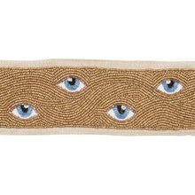 Load image into Gallery viewer, Schumacher Mind&#39;s Eye Beaded Tape Trim 83621 / Blue &amp; Gold