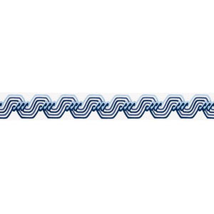 Schumacher The Twist Embroidered Tape Trim 83630 / Blue