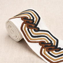 Load image into Gallery viewer, Schumacher The Twist Embroidered Tape Trim 83632 / Brown