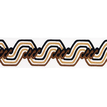 Load image into Gallery viewer, Schumacher The Twist Embroidered Tape Trim 83632 / Brown