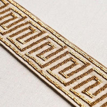 Load image into Gallery viewer, Schumacher Delphi Beaded Tape Trim  83641 / Gold On Natural
