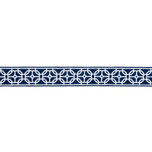 Load image into Gallery viewer, Schumacher Gazebo Trellis Tape Trim 83651 / Navy
