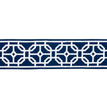 Load image into Gallery viewer, Schumacher Gazebo Trellis Tape Trim 83651 / Navy