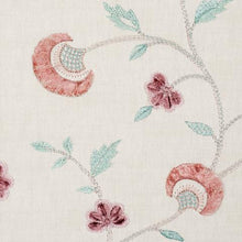 Load image into Gallery viewer, Schumacher Iyla Embroidery Fabric 83660 / Rose &amp; Natural