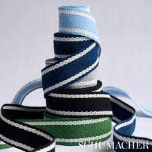 Load image into Gallery viewer, Schumacher Sullivan Tape Narrow Indoor/Outdoor Trim 83670 / Blue