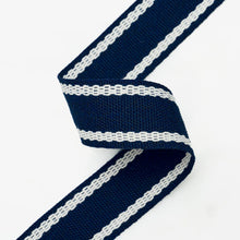 Load image into Gallery viewer, Schumacher Sullivan Tape Narrow Indoor/Outdoor Trim 83673 / Navy