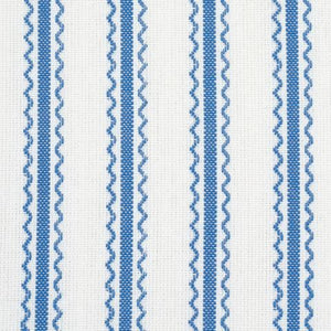 Schumacher Birdie Ticking Stripe Fabric 83702 / Indigo