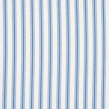 Load image into Gallery viewer, Schumacher Birdie Ticking Stripe Fabric 83702 / Indigo
