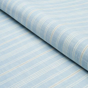 Schumacher Lucy Stripe Fabric 83710 / Light Blue