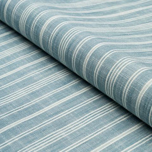 Schumacher Lucy Stripe Fabric 83713 / Indigo