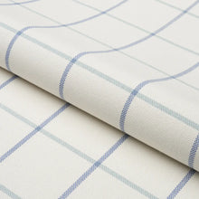 Load image into Gallery viewer, Schumacher Frannie Windowpane Fabric 83784 Cobalt