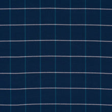 Load image into Gallery viewer, Schumacher Frannie Windowpane Fabric 83787 Navy