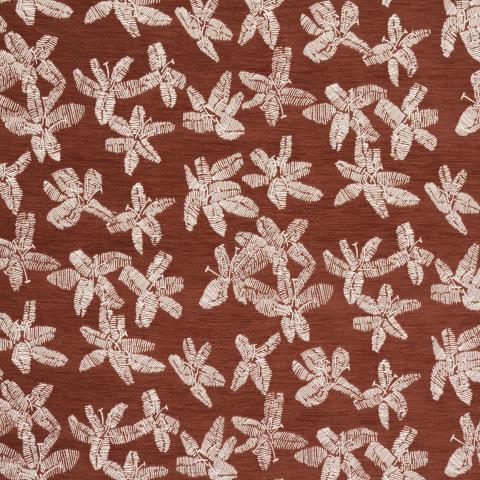 Schumacher Hibiscus Fabric 83810  / Teak