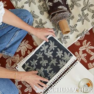 Schumacher Hibiscus Fabric 83811 / Plum