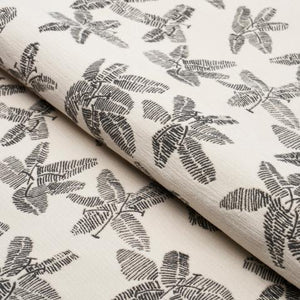 Schumacher Hibiscus Fabric 83812 / Black & White