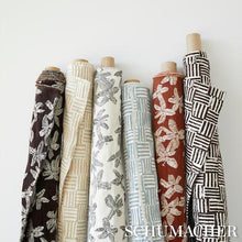 Load image into Gallery viewer, Schumacher Hibiscus Fabric 83812 / Black &amp; White