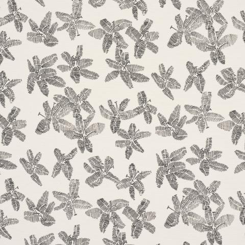 Schumacher Hibiscus Fabric 83812 / Black & White