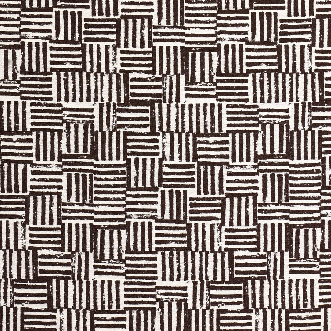Schumacher Patchwork Fabric 83820 / Cacao